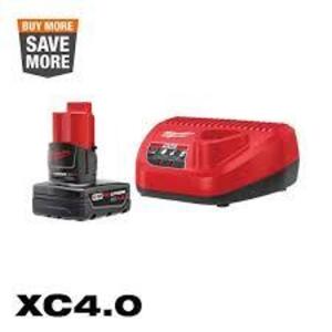 (1) RED LITHIUM BATTERY CHARGER WITH BATTERY