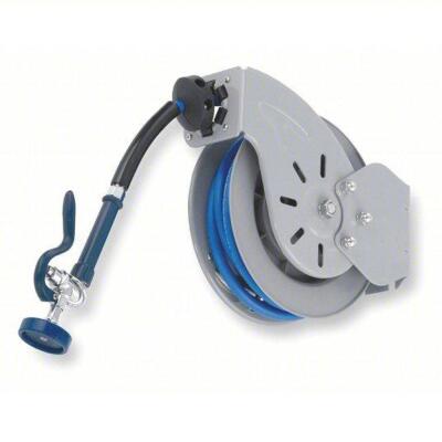 DESCRIPTION: (1) HOSE REEL BRAND/MODEL: RELIABILITY BUILT #B-7212-01 INFORMATION: GRAY SIZE: FEMALE NPT CONNECTION, 3/8 IN CONNECTION SIZE, 3.7 GPM FL