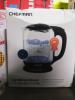 DESCRIPTION: (1) CORDLESS GLASS ELECTRIC KETTLE BRAND/MODEL: CHEFMAN SIZE: 1.7 L RETAIL$: $40.00 EA QTY: 1 - 2