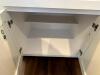 94" X 36" WOOD COUNTER AND CABINET PIECE. - 4