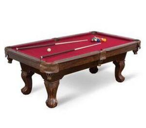 CLASSIC SPORT 87" BRIGHTON BILLIARD POOL TABLE BURGUNDY