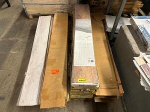 PALLET WITH ASSORTED SIMILARLY COLORED LAMINATE FLOORING