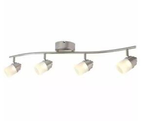 2.6 FT. 4-LIGHT BRUSHED NICKEL INTEGRATED LED FIXED TRACK LIGHTING KIT