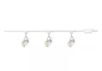 4 FT. 3-LIGHT WHITE RETRO LINEAR TRACK LIGHTING KIT