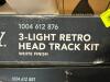 4 FT. 3-LIGHT WHITE RETRO LINEAR TRACK LIGHTING KIT - 2