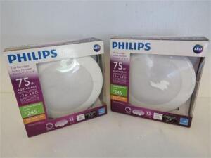 (2) - PHILIPS LED DOWNLIGHT SURFACE MOUNT FIXTURES