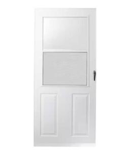 200 SERIES 36 IN. X 80 IN. WHITE UNIVERSAL TRADITIONAL SELF-STORING STORM DOOR