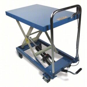 DESCRIPTION: (1) FOOT PUMP LIFT TABLE BRAND/MODEL: BAILEIGH INFORMATION: BLUE SIZE: 32" X 20" RETAIL$: $839.00 EA QTY: 1