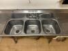 93" THREE COMPARTMENT SINK WITH DRAINBOARDS AND FAUCET - 2