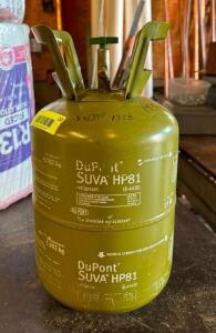 DESCRIPTION: R-402B SUVA HP81 REFRIGERANT TANK BRAND/MODEL: DUPONT QTY: 1