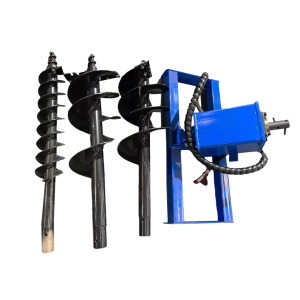 SKID STEER HYDRAULIC AUGER SET WITH (3) BITS