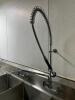 10' THREE COMPARTMENT SINK WITH SPRAYER, FAUCET, AND DRAINBOARDS - 8