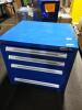 DESCRIPTION: (1) TOOL STORAGE BOX WITH ADJUSTABLE DIVIDERSBRAND/MODEL: VIDMARINFORMATION: BLUE, NO WHEELSSIZE: 4 DRAWERS, 30" X 27 3/4" X 28"RETAIL$: $2411.74 EAQTY: 1 - 2