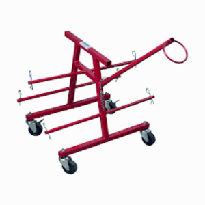 DESCRIPTION: (1) WIRE SPOOL DISPENSING CART BRAND/MODEL: GARDNER BENDER #15V948 INFORMATION: RED PLASTIC SIZE: 1,000 LB LOAD CAPACITY, 6 SPINDLES, 3/4