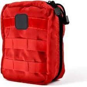 DESCRIPTION: (11) FIRST AID MED KIT TATICAL POUCH (EMPTY) BRAND/MODEL: WELLBRITE INFORMATION: RED RETAIL$: $35.00 EA QTY: 11