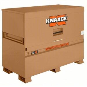 DESCRIPTION: (1) PIANO STYLE JOBSITE BOX BRAND/MODEL: KNAACK/89 INFORMATION: STEEL, PADLOCKABLE RETAIL$: $1,575.48 SIZE: 30" X 60" X 49" QTY: 1