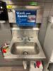 DESCRIPTION 18" WALL MOUNTED STAINLESS HAND SINK. SIZE 18" LOCATION KITCHEN QTY 1