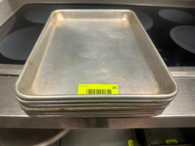 DESCRIPTION (6) 1/4TH SIZE SHEET PANS THIS LOT IS: SOLD BY THE PIECE LOCATION KITCHEN QTY 6