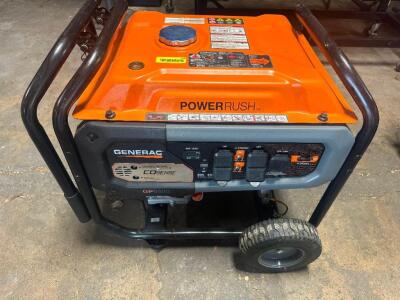 DESCRIPTION GENERAC POWER RUSH GP6500 GAS POWERED GENERATOR BRAND / MODEL: GENERAC GP6500 ADDITIONAL INFORMATION IN WORKING ORDER LOCATION SITE 2 QTY