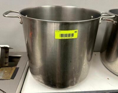 DESCRIPTION 20 QT STAINLESS STOCK POT LOCATION KITCHEN QTY 1