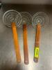 DESCRIPTION (3) WIRES SCOOPS W/ WOODEN HANDLES THIS LOT IS: SOLD BY THE PIECE LOCATION KITCHEN QTY 3