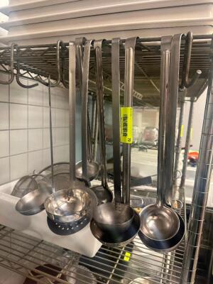 DESCRIPTION (6) ASSORTED STAINLESS LADLES THIS LOT IS: SOLD BY THE PIECE LOCATION KITCHEN QTY 6