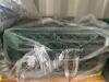 DESCRIPTION (36) CHAMPAGNE FLUTES ADDITIONAL INFORMATION W/ GLASS RACK THIS LOT IS: SOLD BY THE PIECE LOCATION STORAGE CONTAINER QTY 36 - 3