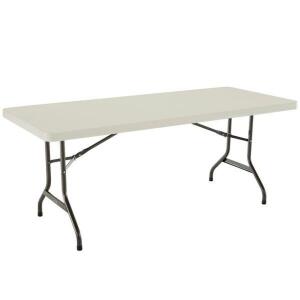 DESCRIPTION 6FT PLASTIC FOLDING TABLE BRAND / MODEL: LIFETIME SIZE SECOND DAY PICKUP ONLY, TABLE ONLY NO CONTENTS THIS LOT IS: 6FT LOCATION MAIN DININ