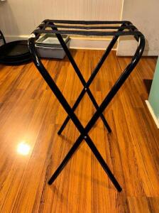 (6)- BLACK SERVING TRAY STANDS