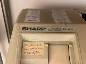 SHARP ER-3110 ELECTRONIC CASH REGISTER