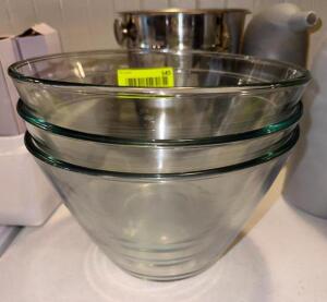 (3)- GLASS MIXING BOWLS