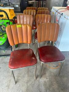 DESCRIPTION (8) RETRO VINYL DINNER CHAIRS. THIS LOT IS: SOLD BY THE PIECE LOCATION SITE 2 QTY 8