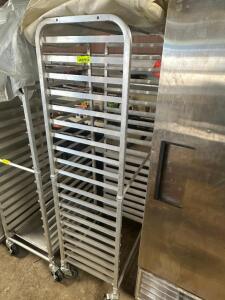 DESCRIPTION TWENTY PAN TRAY RACK ADDITIONAL INFORMATION W/ PLASTIC COVER LOCATION SITE 2 QTY 1