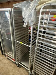 DESCRIPTION TWENTY PAN TRAY RACK ADDITIONAL INFORMATION W/ PLASTIC COVER LOCATION SITE 2 QTY 1