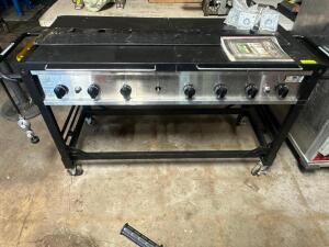 DESCRIPTION 60" EIGHT BURNER EVENT BBQ GRILLE ( PROPANE ) BRAND / MODEL: GRAND CHED ADDITIONAL INFORMATION ON CASTERS LOCATION SITE 2 QTY 1