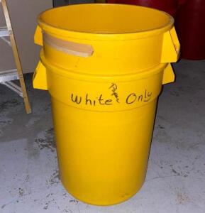 (4) - 44 GAL. YELLOW TRASH CANS