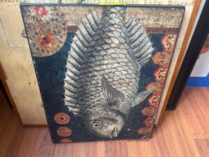 DESCRIPTION CANVAS FISH PRINT LOCATION BAR QTY 1