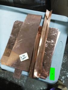 DESCRIPTION: (6) POUNDS OF COPPER SHEET INFORMATION: 110 COPPER ALLOY SIZE: 6 LBS WEIGHED QTY: 6