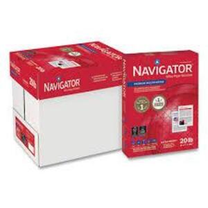 DESCRIPTION: (5) PACKS OF (500) SHEETS OF MULTIPURPOSE PRINTER PAPER BRAND/MODEL: NAVIGATOR #NMP115R INFORMATION: EXTRA BRIGHT WHITE SIZE: 20 LB, 8-1/