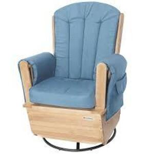 DESCRIPTION: (1) SAFEROCKER SWIVEL ARM CHAIR BRAND/MODEL: FOUNDATIONS #4303046 INFORMATION: BLUE CUSHIONS SIZE: 800 X 750 X 535 MM RETAIL$: $549.99 EA