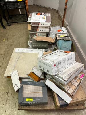 CART OF ASSORTED CERAMIC TILE