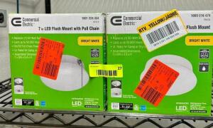 (2)- 7" LED FLUSH MOUNT LIGHTS