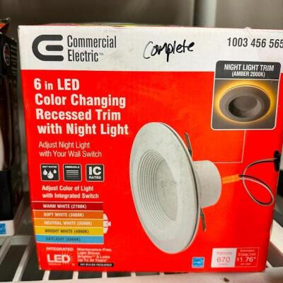 (2)- 6 INCH COLOR CHANGING CAN LIGHT