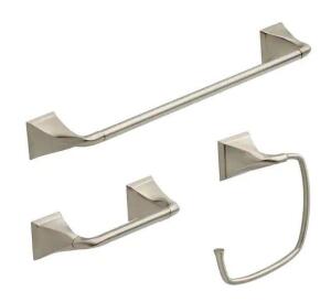 Everly 3 -Piece Bath Hardware Set with Mounting Hardware in Brushed Nickel