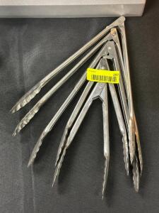 (5) - STAINLESS TONGS