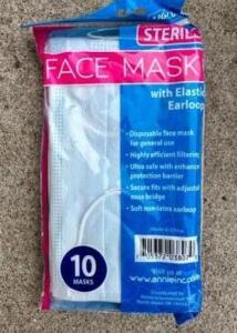 (3)- BOXES OF FACE MASKS