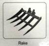 DESCRIPTION: MINI EXCAVATOR RAKE ATTACHMENT BRAND/MODEL: LANTY INFORMATION: 25MM PIN HOLE RETAIL$: $500.00 QTY: 1