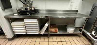 STAINLESS STEEL PREP TABLE