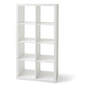 DESCRIPTION: (1) 8-CUBE ORGANIZER BRAND/MODEL: BETTER HOMES & GARDENS/BH61100005913WH INFORMATION: WHITE/SUPPORT UP TO: 100 LBS RETAIL$: $82.92 SIZE: