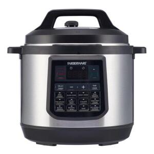 DESCRIPTION: (1) PROGRAMMABLE PRESSURE COOKER BRAND/MODEL: FARBEREWARE/WM80 INFORMATION: 7-IN-1/STAINLESS STEEL/CAPACITY: 8-QUART RETAIL$: $98.95 SIZE